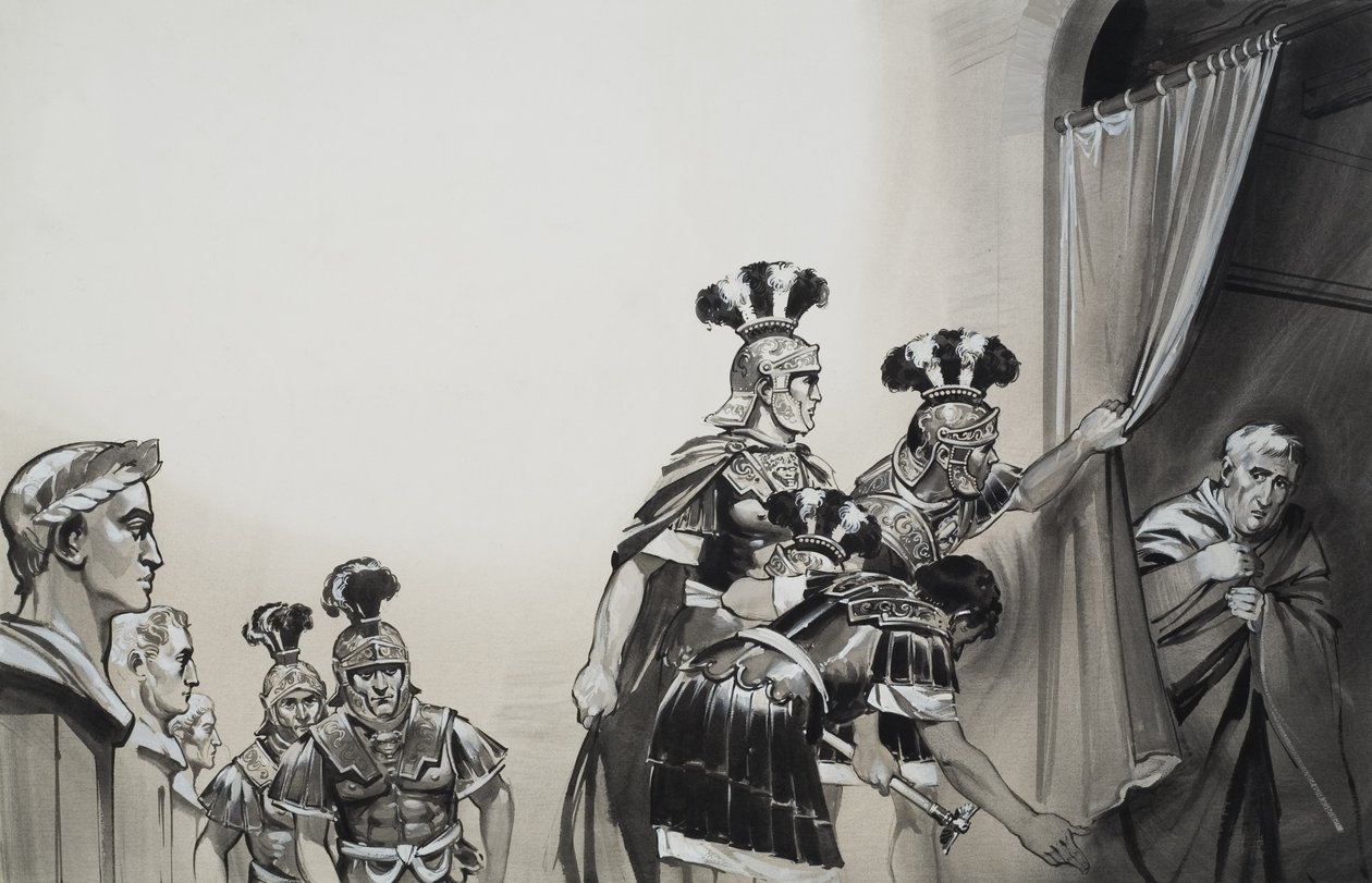 Claudius (10BC-54AD) (gouache op papier) door Angus McBride