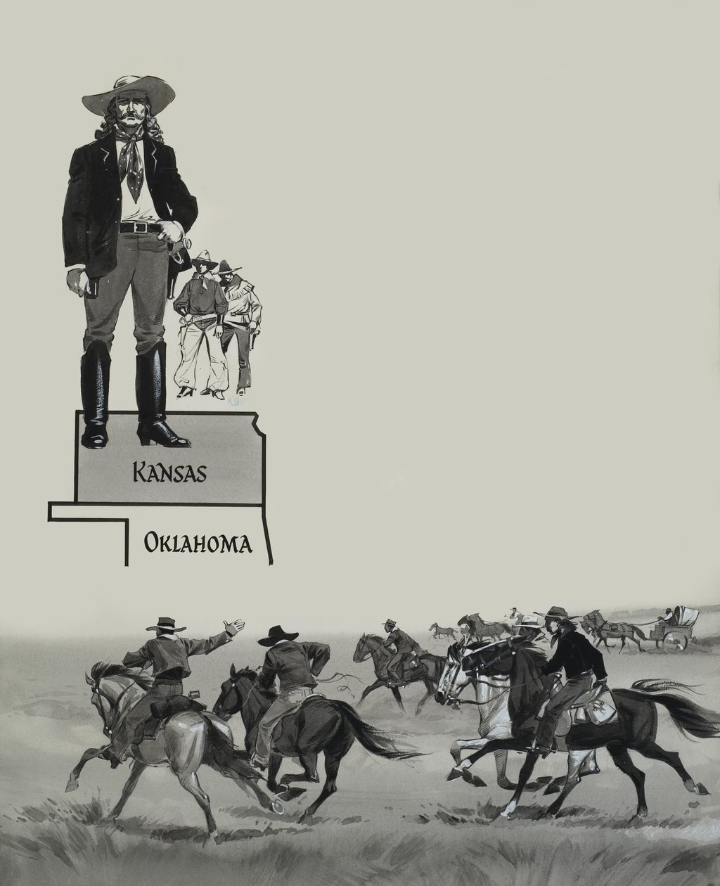 Horsemen in Kansas door Angus McBride