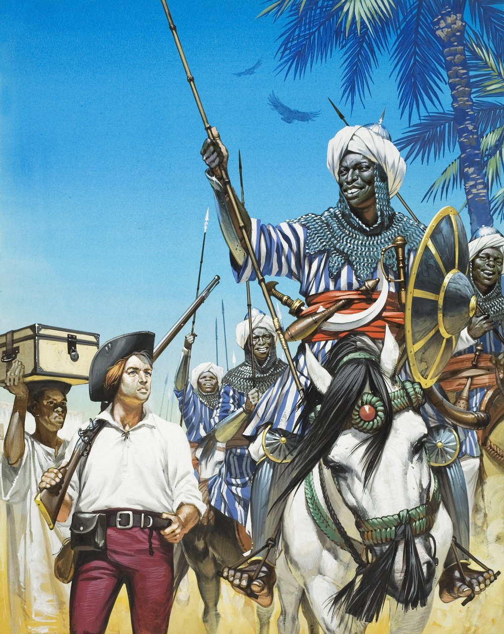 James Bruce (1730-94) Afrikaanse Ontdekkingsreiziger (gouache op papier) door Angus McBride