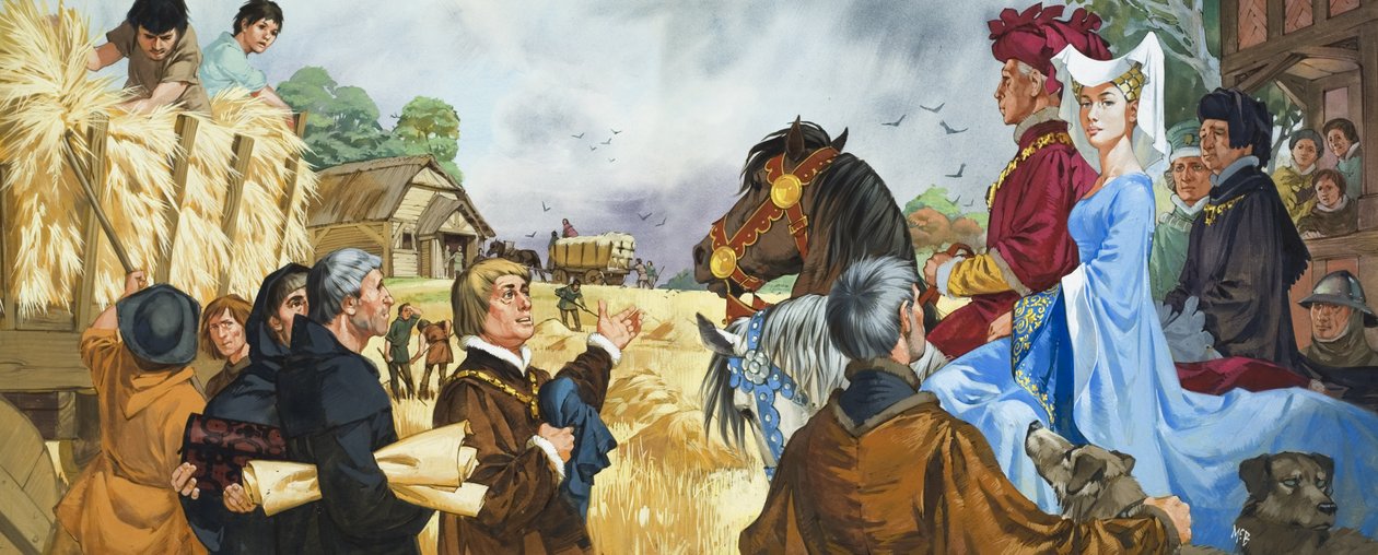 Huisbaas en huurder (gouache op papier) door Angus McBride