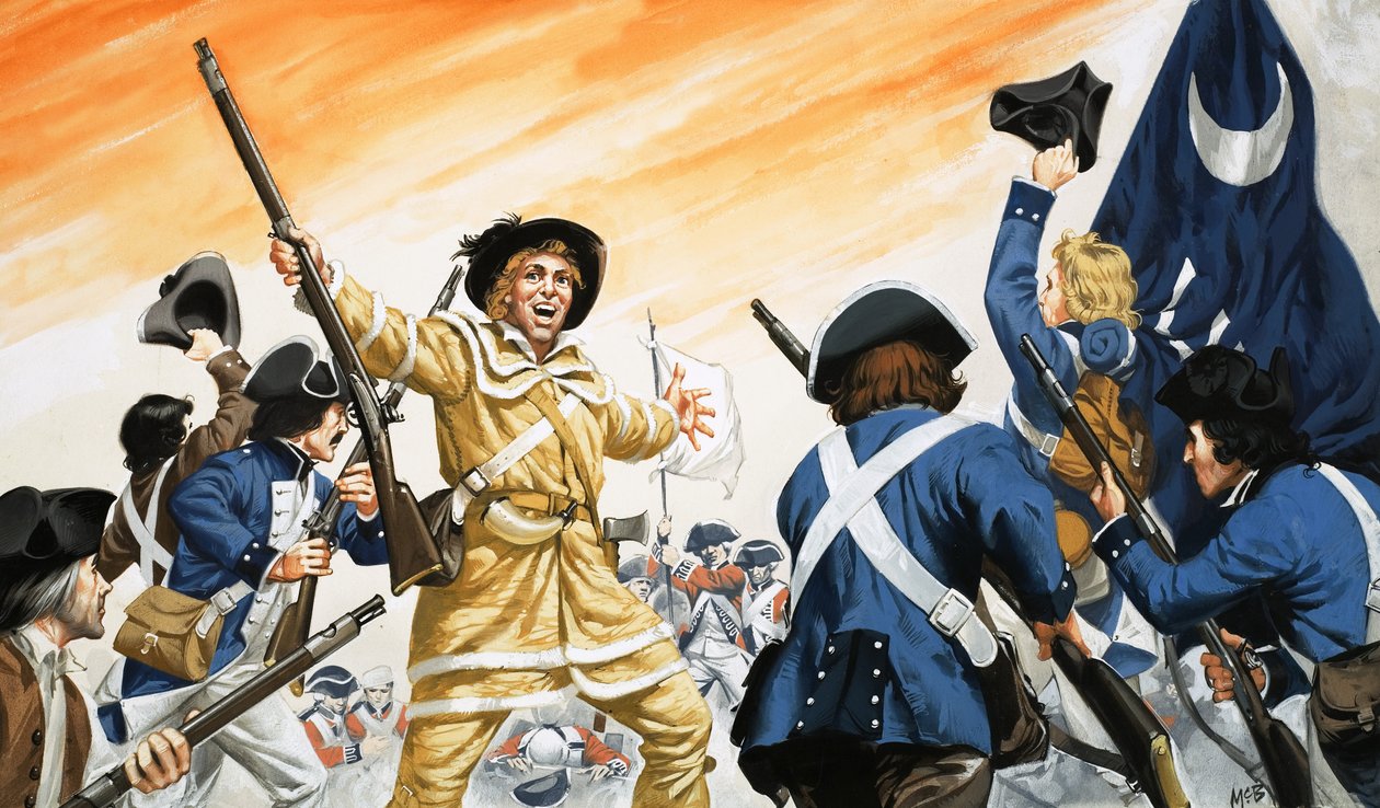 Lord Cornwallis wordt gedwongen zich over te geven bij Yorktown door Angus McBride