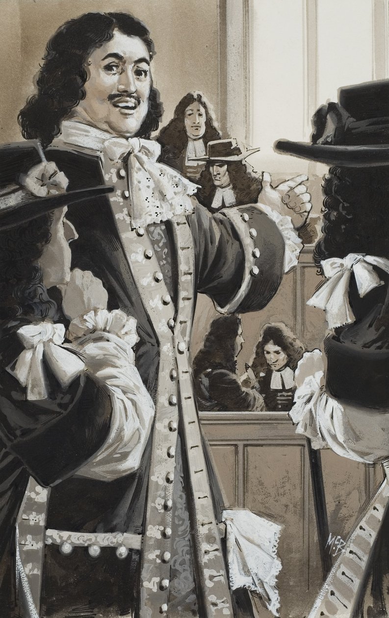 Peter de Grote (1672-1725) aan het Hof (gouache op papier) door Angus McBride