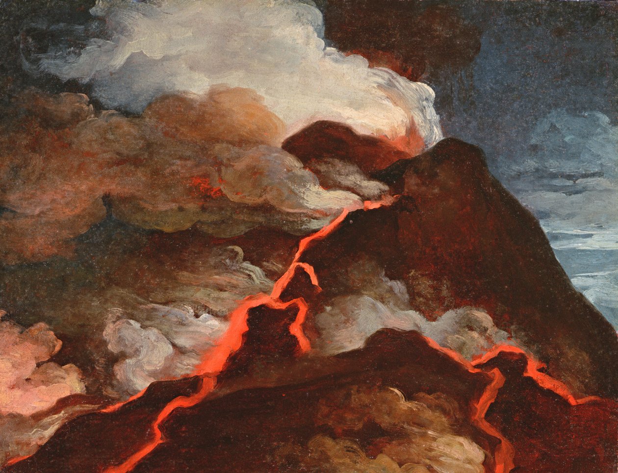 Vesuvius in uitbarsting door Anicet Charles Lemonnier