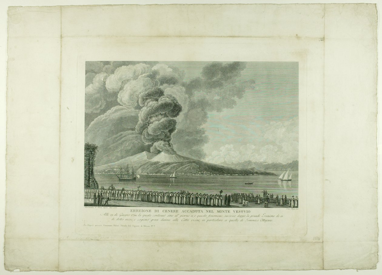 Uitbarsting van Vesuvius, 1794 door Anna Allesandro