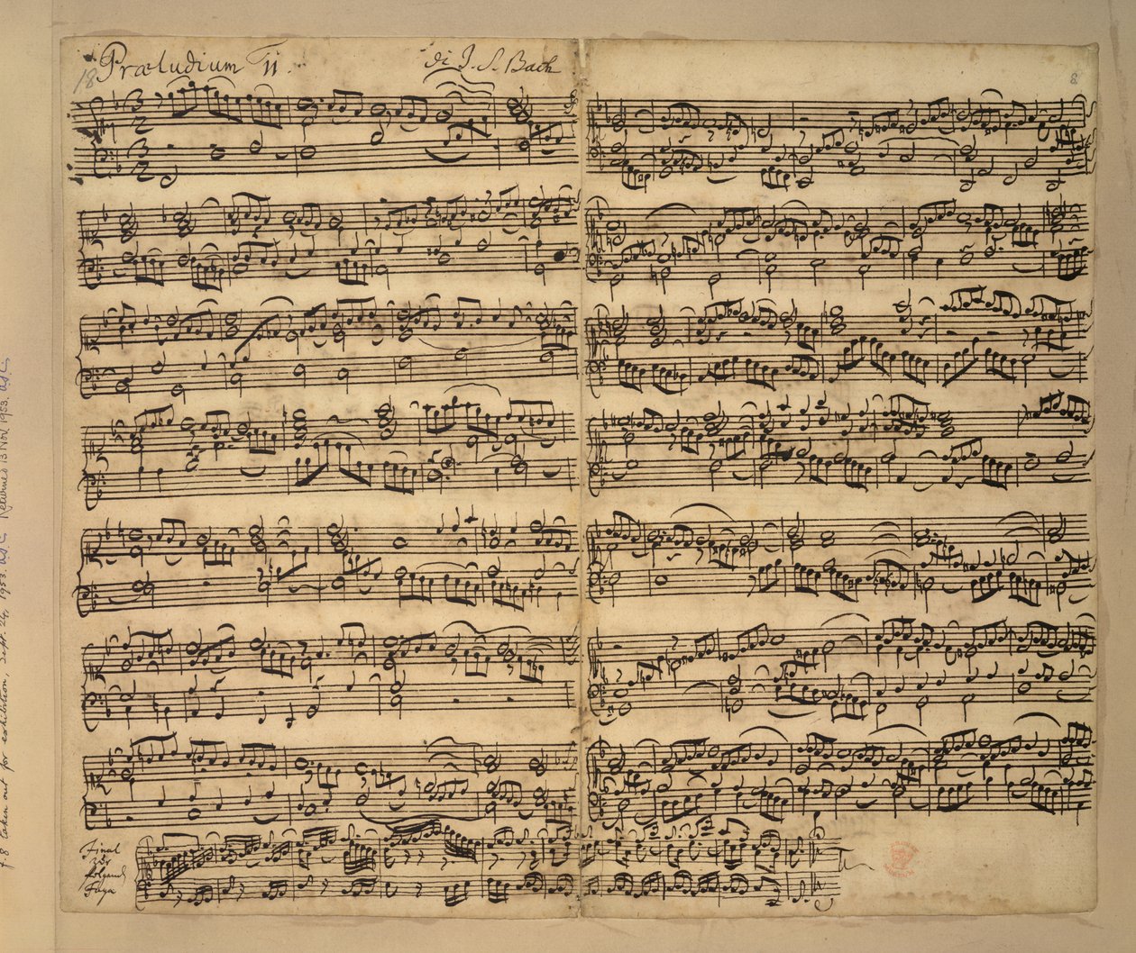 F majeur prelude, Das Wohltemperierte Clavier, boek 2, door Johann Sebastian Bach door Anna Magdalena Bach
