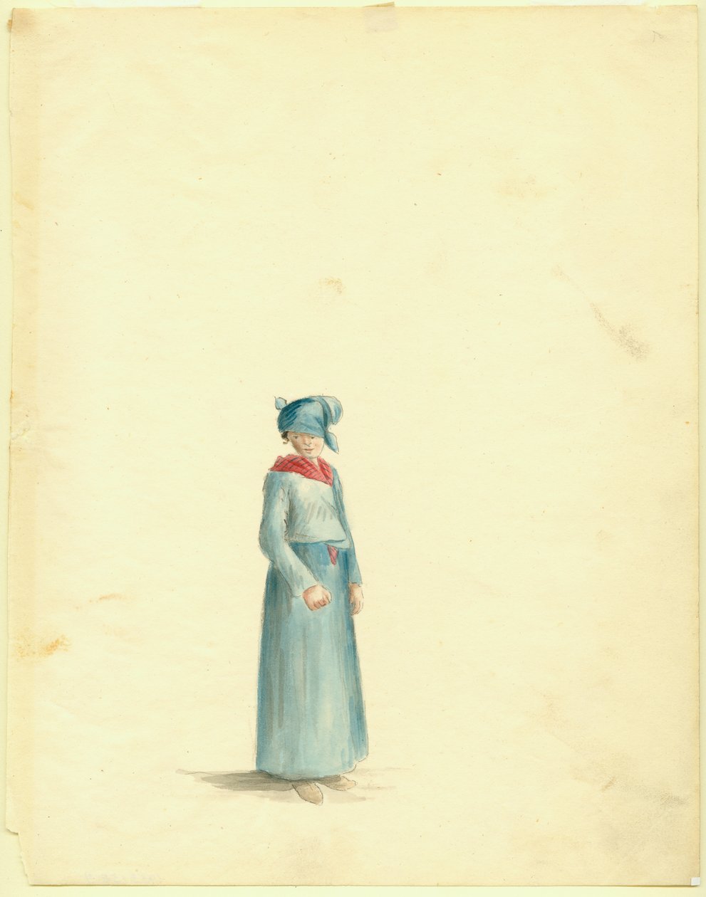 Tekening van een Creoolse vrouw door Anna Maria Von Phul door Anna Maria von Phul