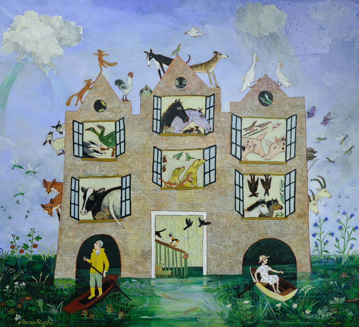 Slangenverbod, 2013 (acryl) door Anna Pugh