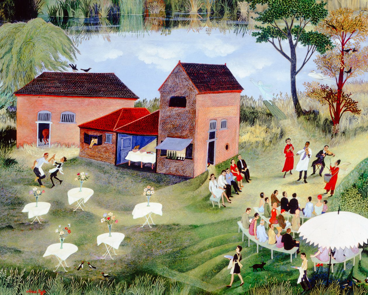 In de stemming, 2004 (acryl) door Anna Pugh