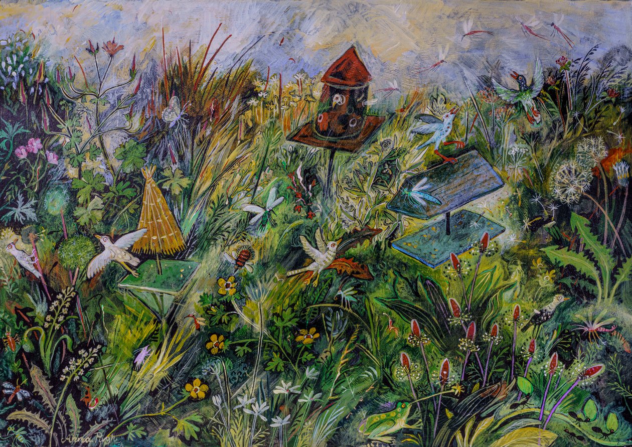 Ok dus je tekent een kikker, 2022 (acryl op board) door Anna Pugh