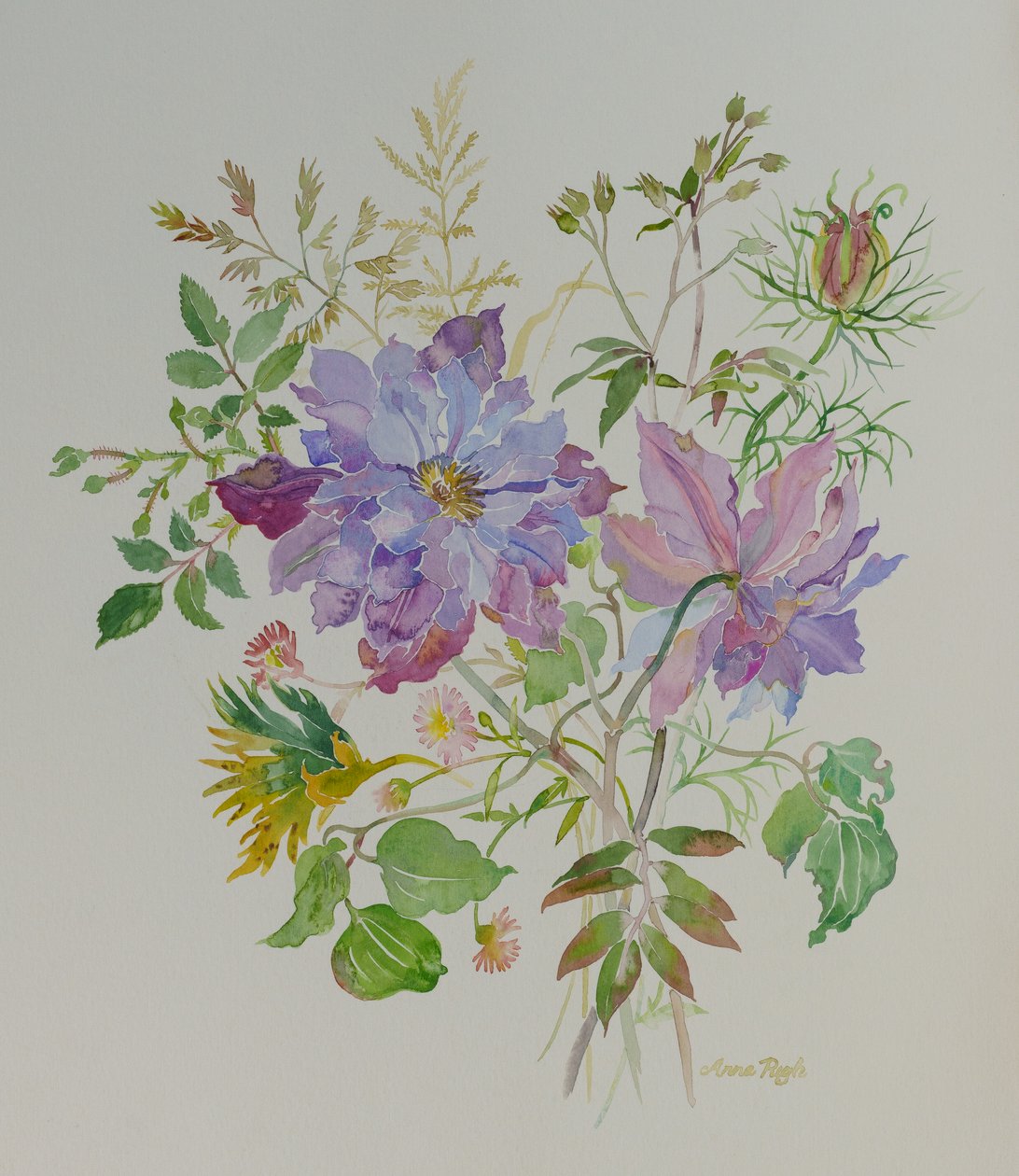 Stilleven bloemen, 2021 (schilderij) door Anna Pugh