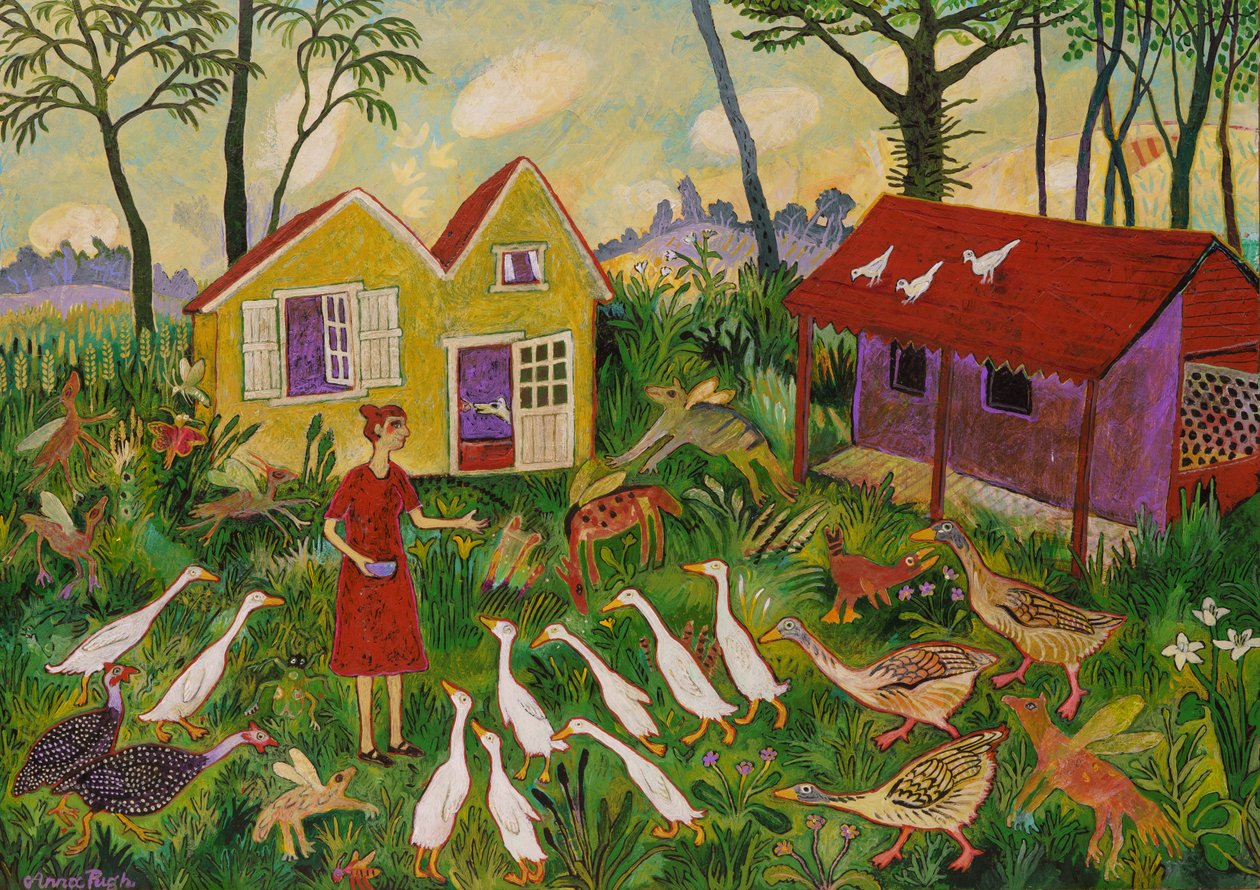 Toen waren er drie, 2021 (schilderij) door Anna Pugh