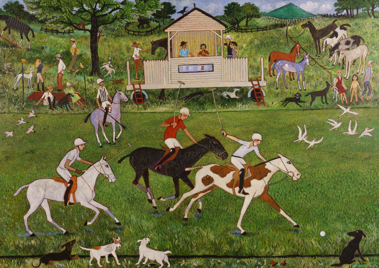 Wiens bal is het eigenlijk, 2018 (acryl) door Anna Pugh