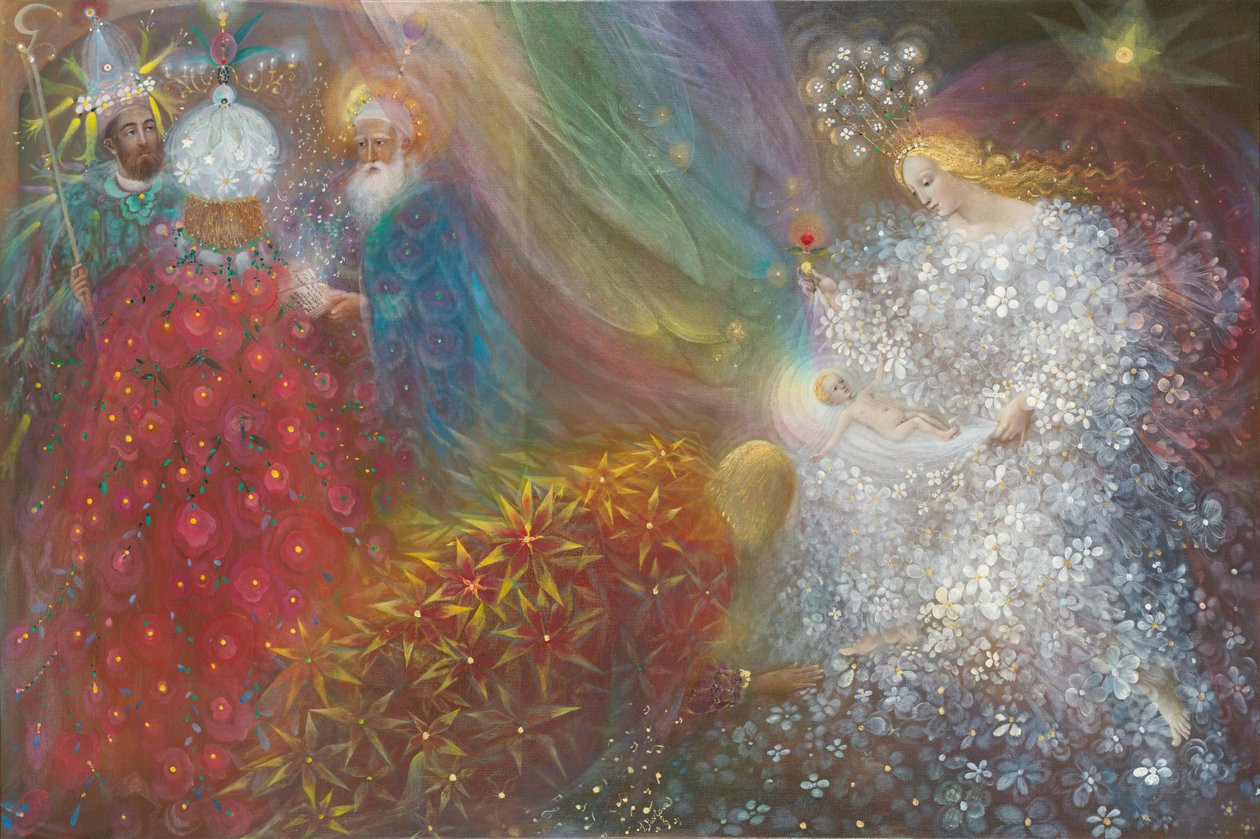 Een kind is geboren, 2013 (olieverf op Belgisch linnen) door Annael Anelia Pavlova