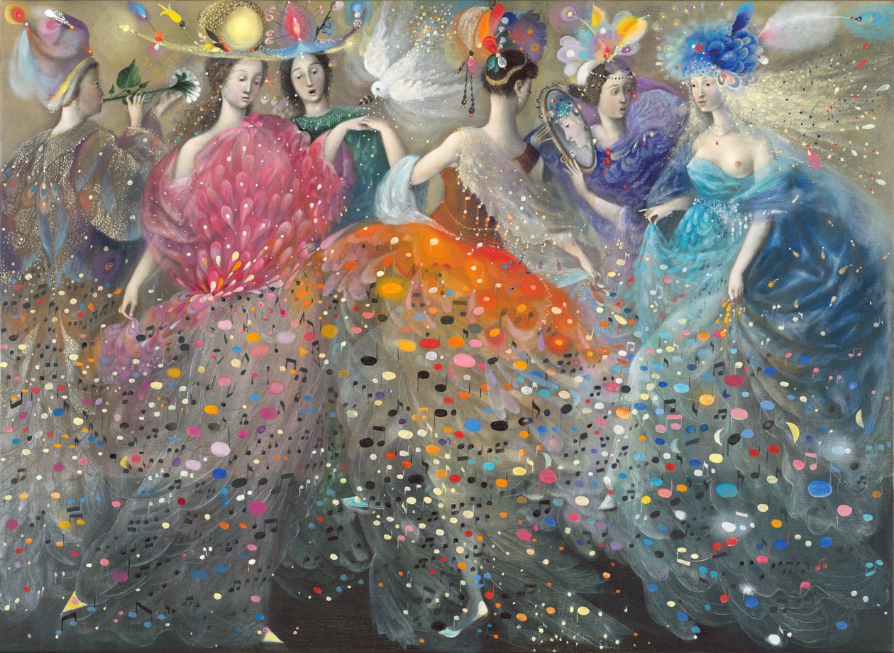Dans van de Muzen, 2009 (olieverf op Belgisch linnen) door Annael Anelia Pavlova