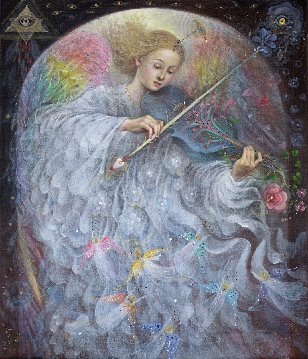 Beschermengel, 2019 (olieverf op Belgisch linnen) door Annael Anelia Pavlova
