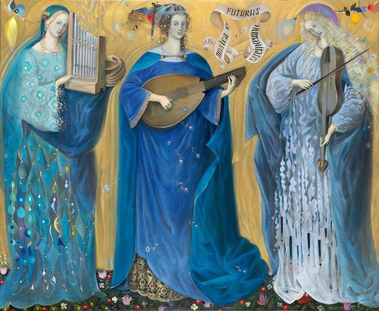 Meditaties over de Heilige Drie-eenheid - naar de muziek van Olivier Messiaen, 2007 (olieverf op Belgisch linnen) door Annael Anelia Pavlova