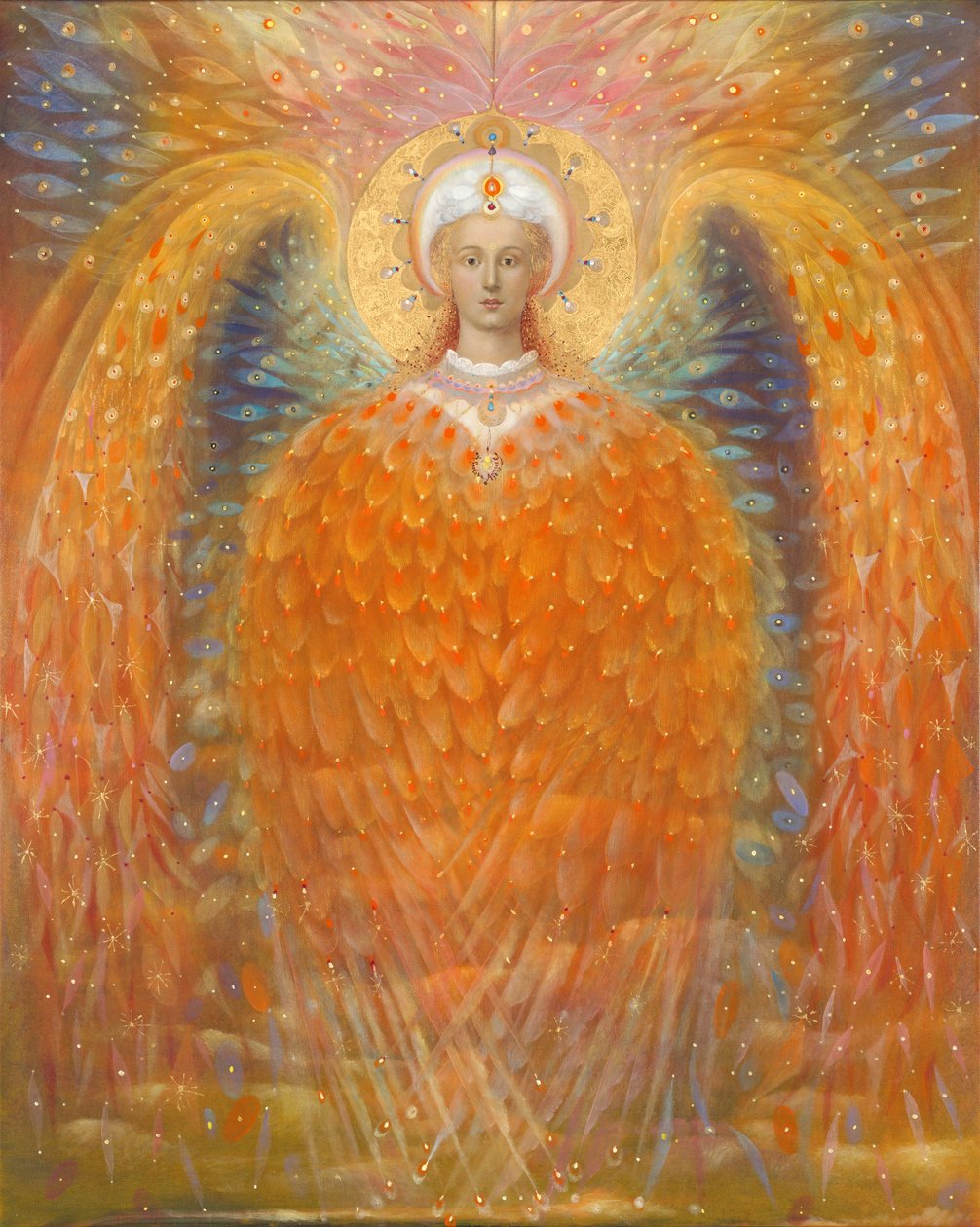 De engel van gerechtigheid, 2010 (olieverf en bladgoud op Belgisch linnen) door Annael Anelia Pavlova