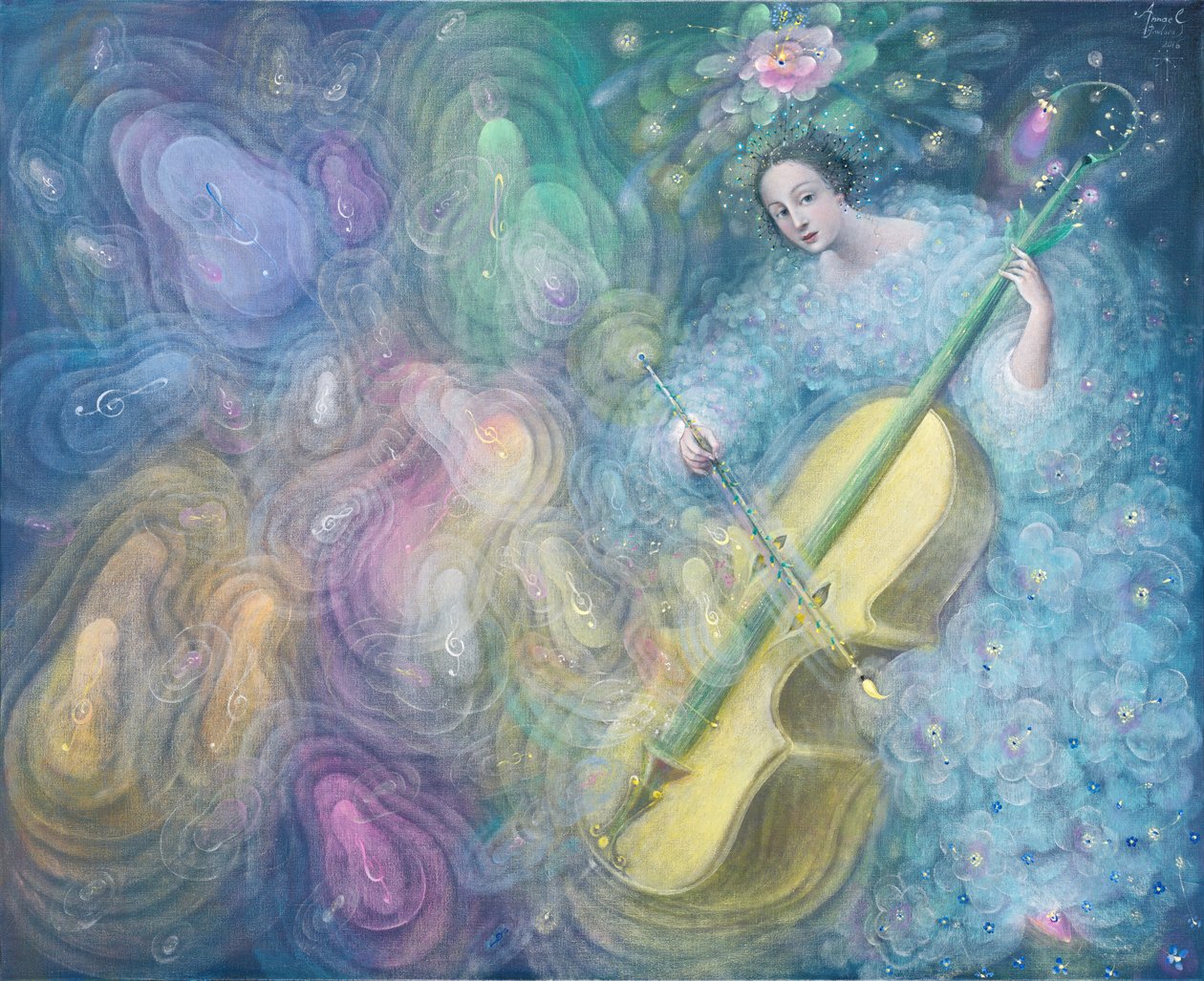 Water Music, 2016 (olieverf op Belgisch linnen) door Annael Anelia Pavlova