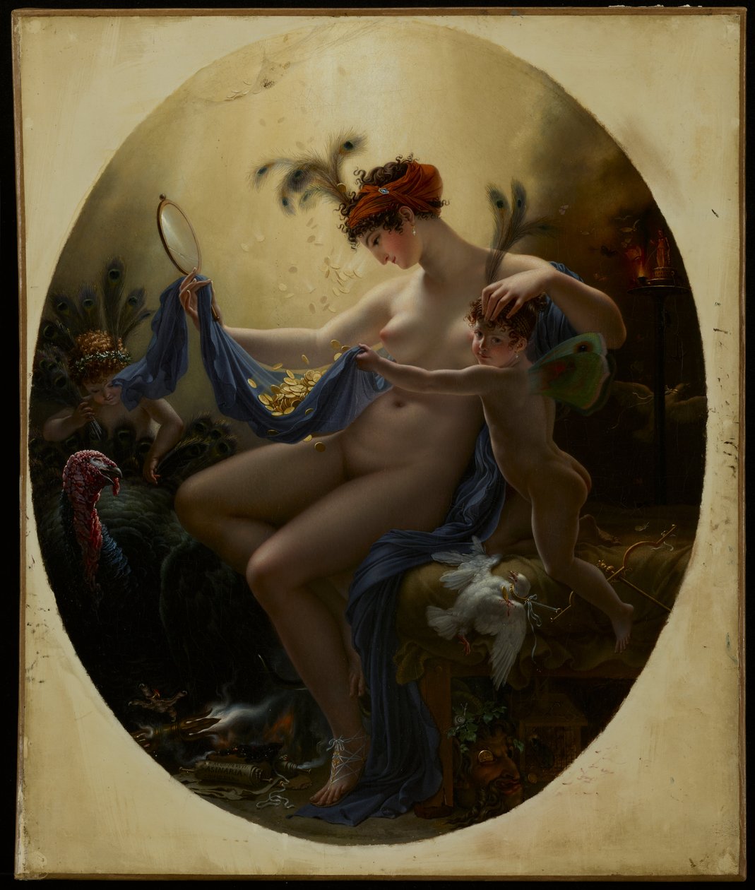 Anne-Louis Girodet de Roussy-Trioson - Portret van Juffrouw door Anne Louis Girodet de Roussy Trioson