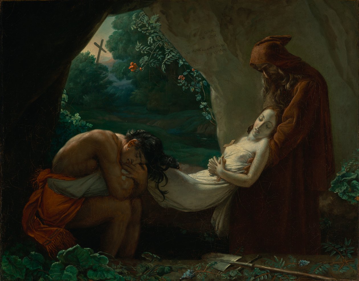 Begrafenis van Atala door Anne-Louis Girodet de Roucy-Trioson