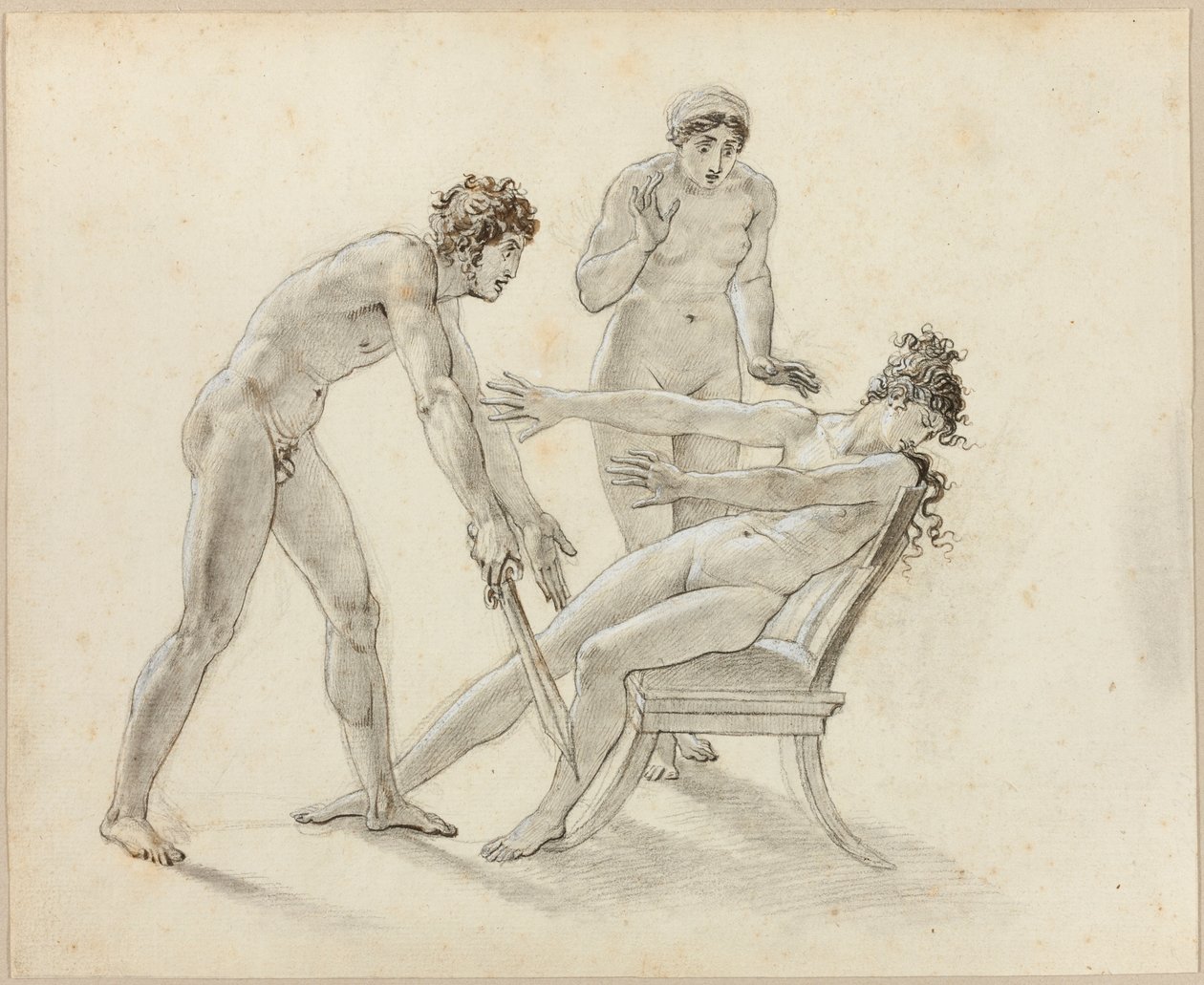 Hermione Wijst Orestes Af door Anne-Louis Girodet de Roucy-Trioson