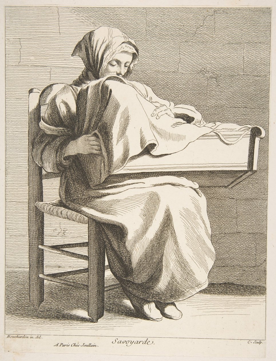 Een Vrouw Uit Savoye, 1737 door Anne Claude Philippe de Caylus