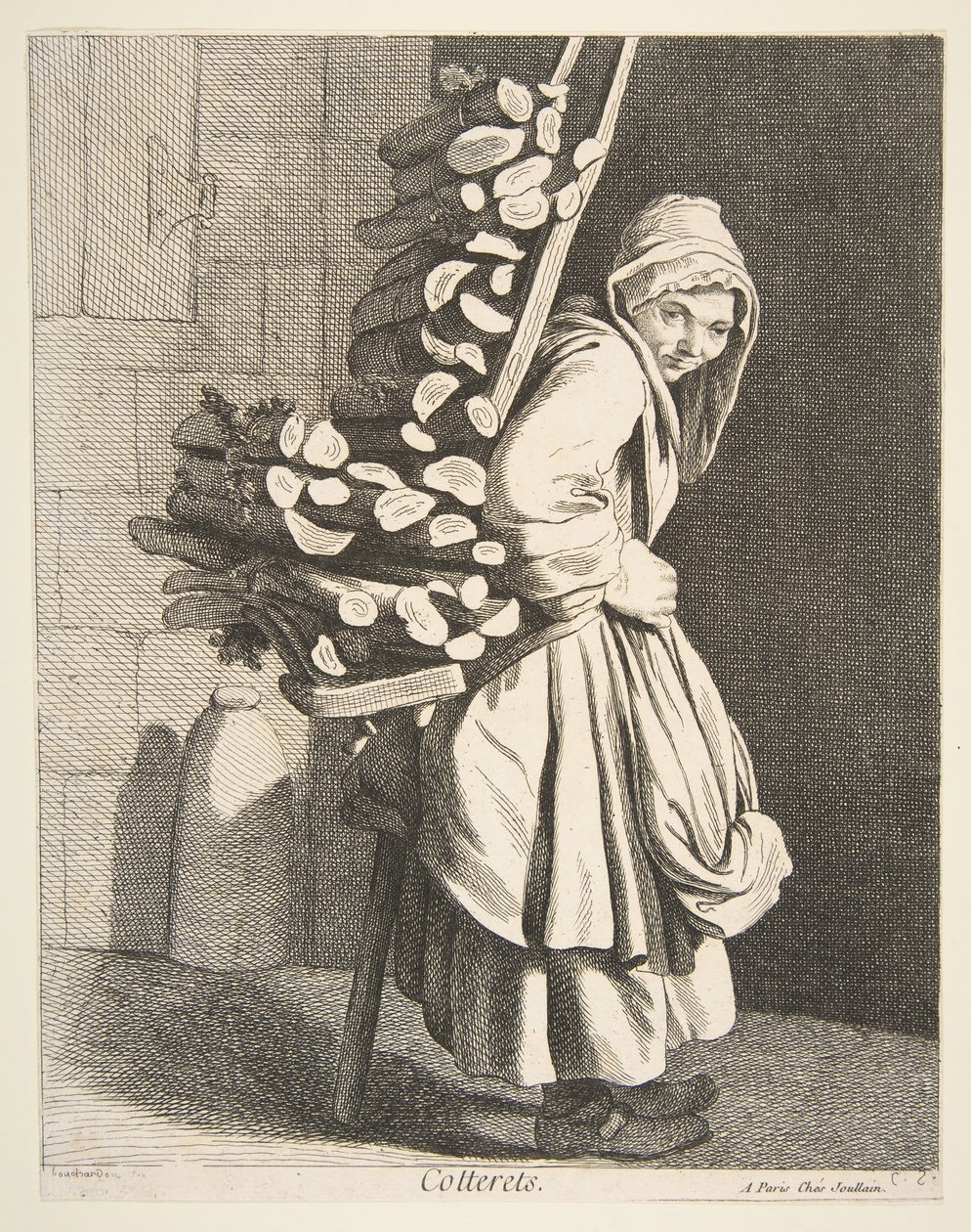 Verkoper van Gebundeld Brandhout, 1746 door Anne Claude Philippe de Caylus