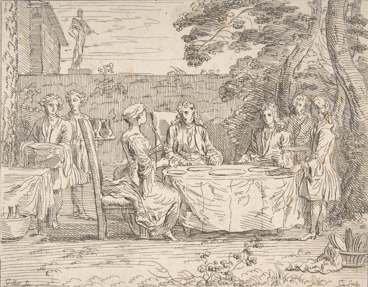 Distinguished Meal, ca. 1725-1765 door Anne Claude Philippe de Caylus