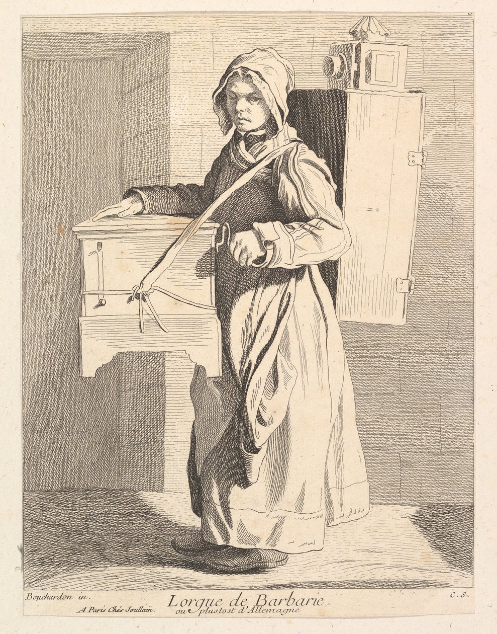 Draaiorgelman door Anne Claude Philippe de Caylus