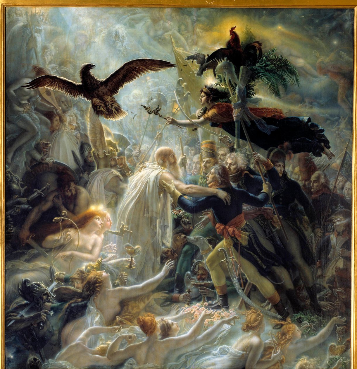 Apotheose van de Franse helden die stierven voor het vaderland tijdens de Vrijheidsoorlog, eerbetoon aan Napoleon Bonaparte door Anne Louis Girodet de Roucy Trioson
