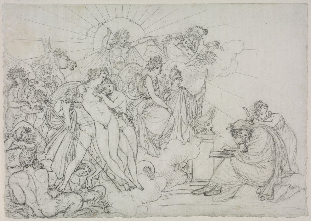 Aanroeping tot de Godheden die het Landbouw voorzitten uit Virgils Georgics, na 1798 door Anne Louis Girodet de Roucy Trioson
