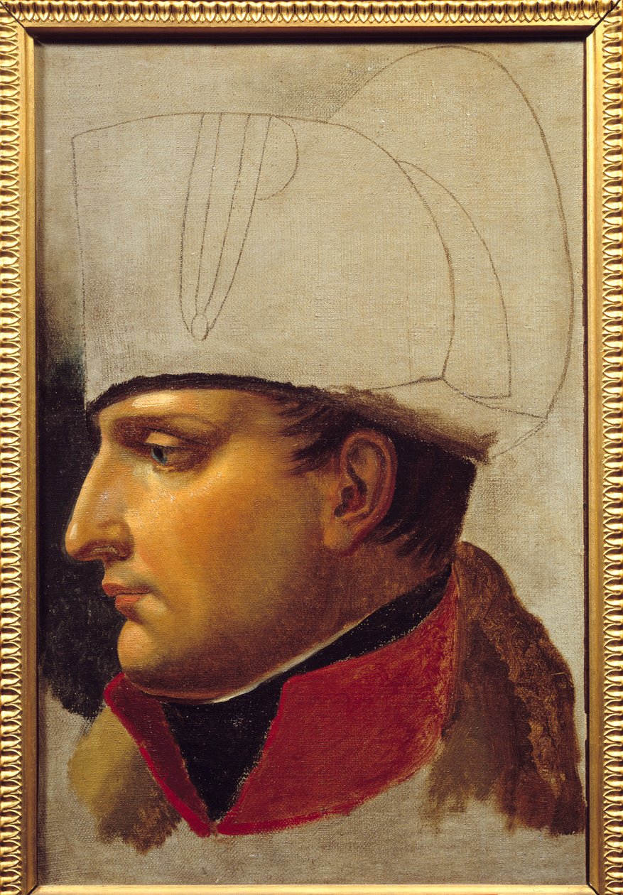 Portret van Napoleon I (1769-1821) studie voor de overhandiging van sleutels aan de stad Wenen op 13 november door Anne Louis Girodet de Roucy Trioson