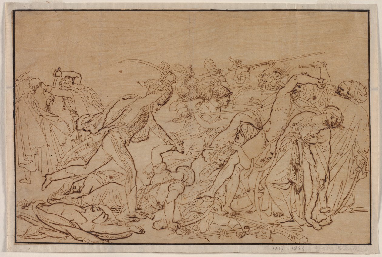 Studie voor De Opstand van Caïro door Anne Louis Girodet de Roucy Trioson