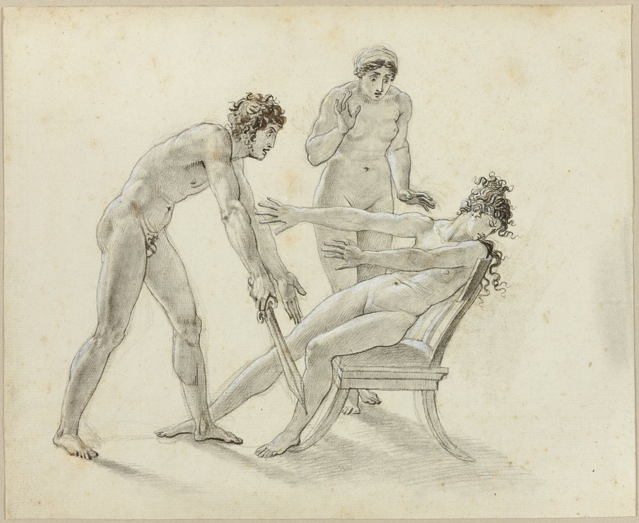 Hermione Wijst Orestes Af door Anne-Louis Girodet de Roussy-Trioson