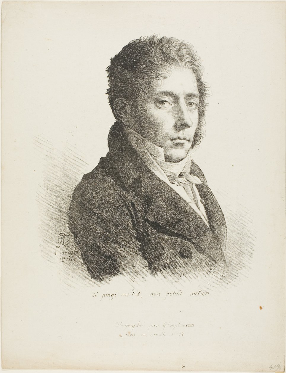 Portret van Coupin de la Couperie door Anne Louis Girodet de Roussy Trioson