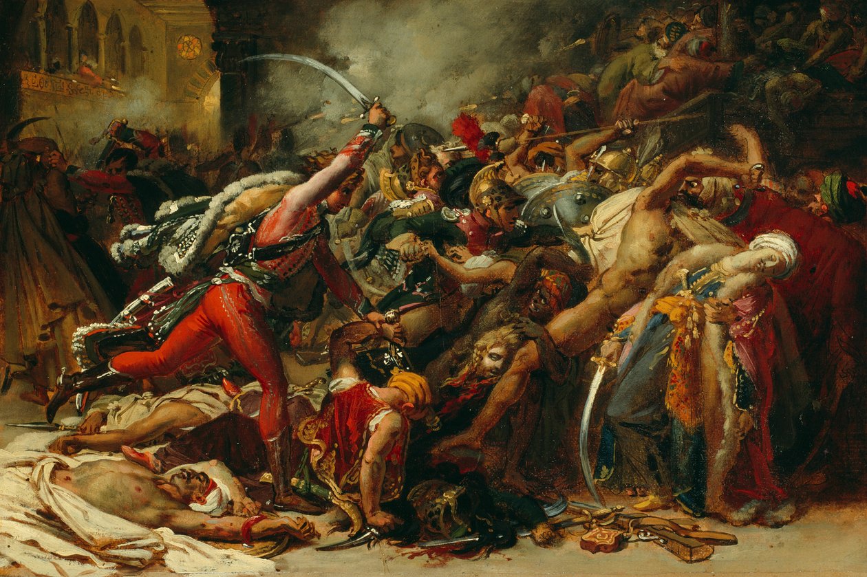 Schets voor De opstand van Caïro door Anne Louis Girodet de Roussy Trioson
