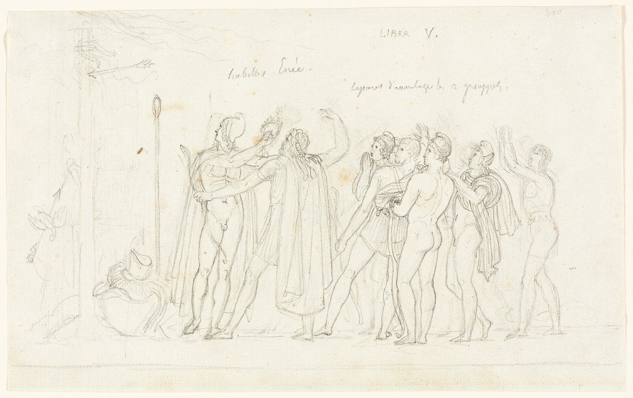 De Boogschietwedstrijd, uit de Aeneis, Boek V door Anne Louis Girodet de Roussy Trioson
