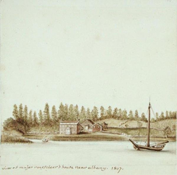 Huis van majoor van Rensselaer nabij Albany, New York door Anne Marguerite Hyde de Neuville