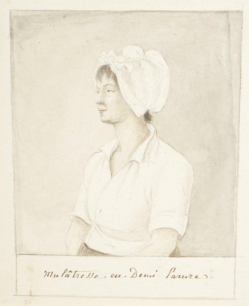 Portret van een mulattin door Anne Marguerite Hyde de Neuville