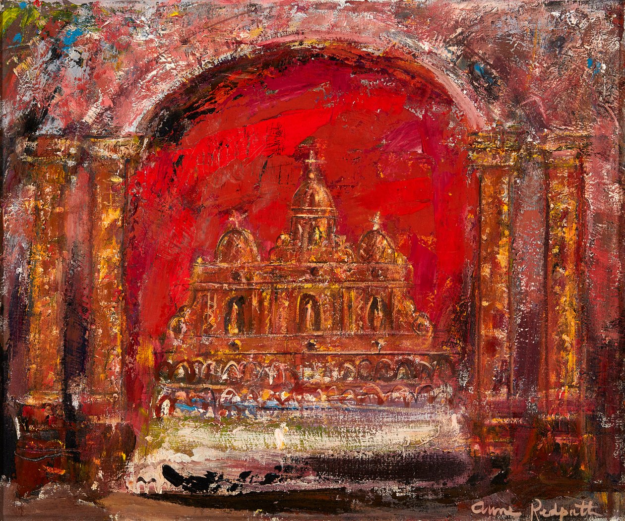 In een kerk, St. Paul door Anne Redpath
