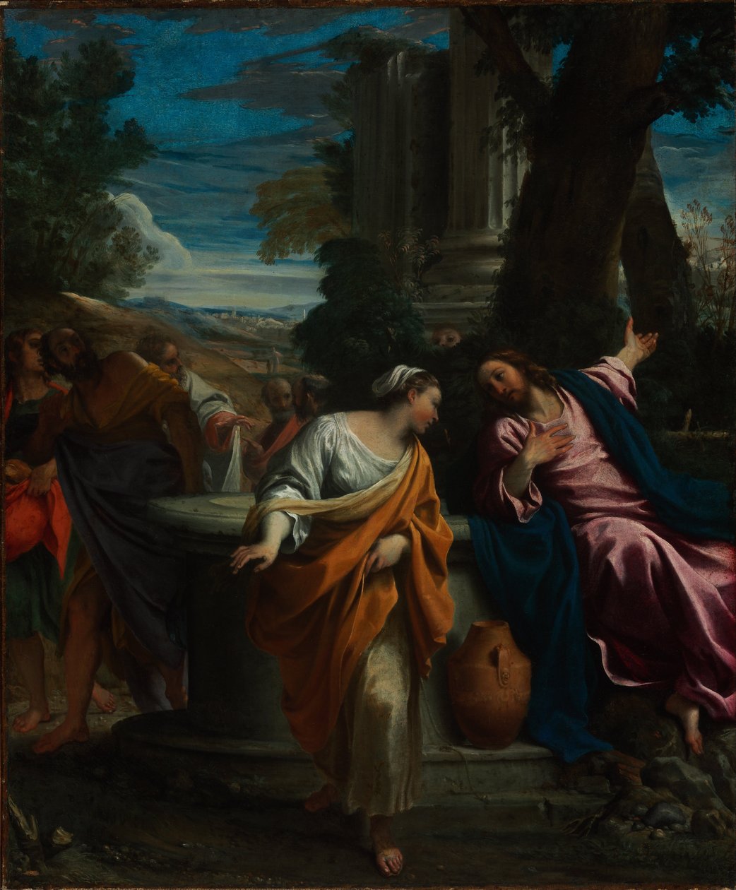 Christus en de Samaritaanse vrouw door Annibale Carracci