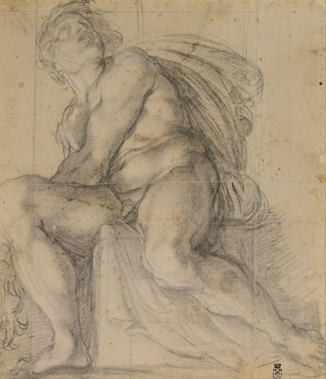 Studie voor een ignudo door Annibale Carracci