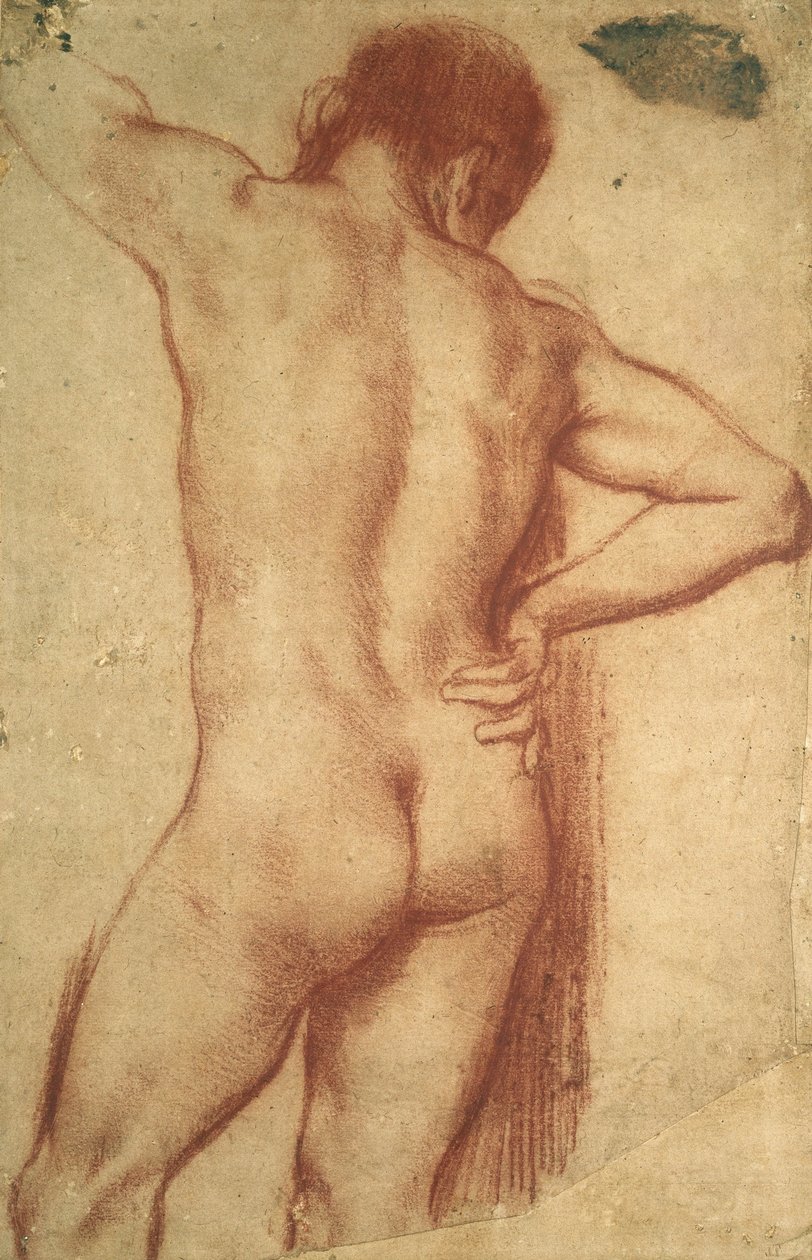 Studie van een naakte man door Annibale Carracci
