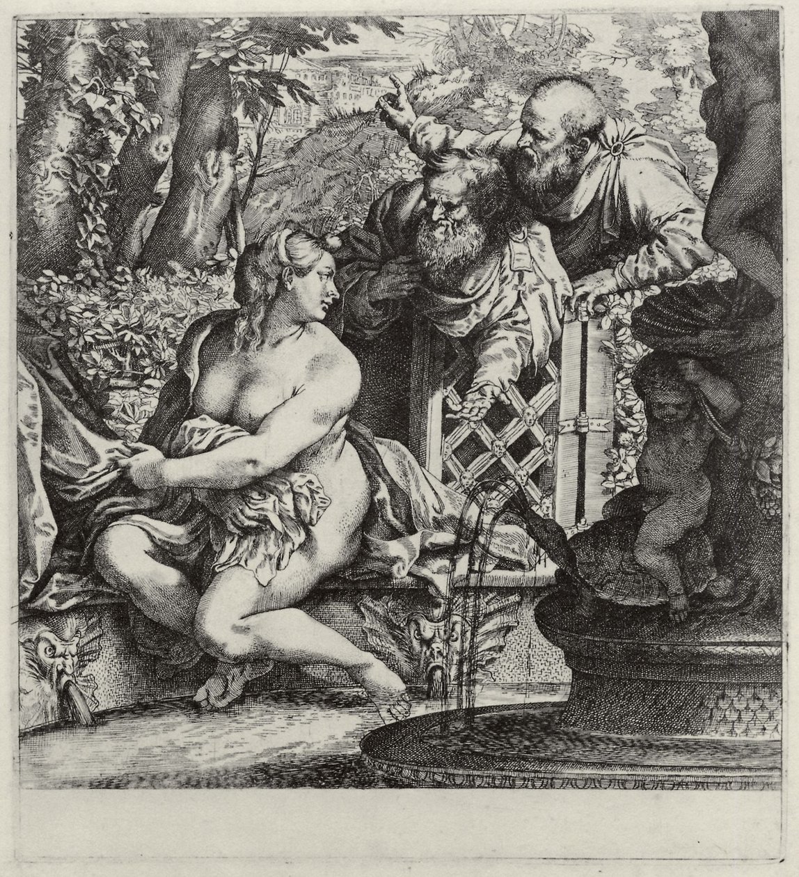 Susanna en de ouderlingen door Annibale Carracci