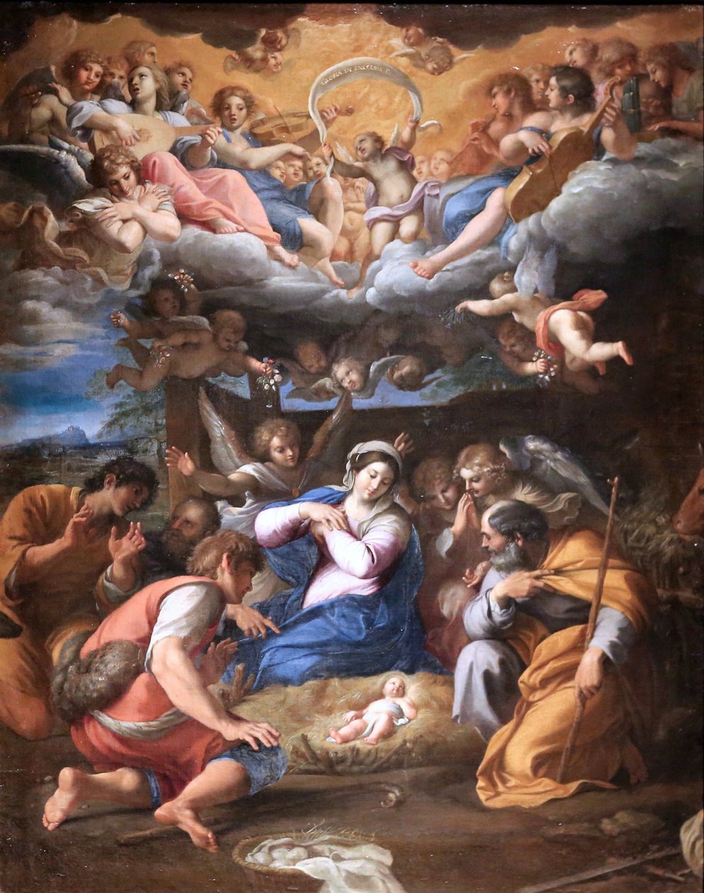 De aanbidding van de herders door Annibale Carracci