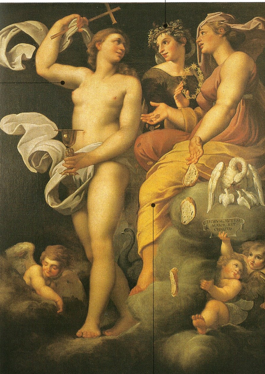 Allegorie van theologische deugden door Annibale Carracci