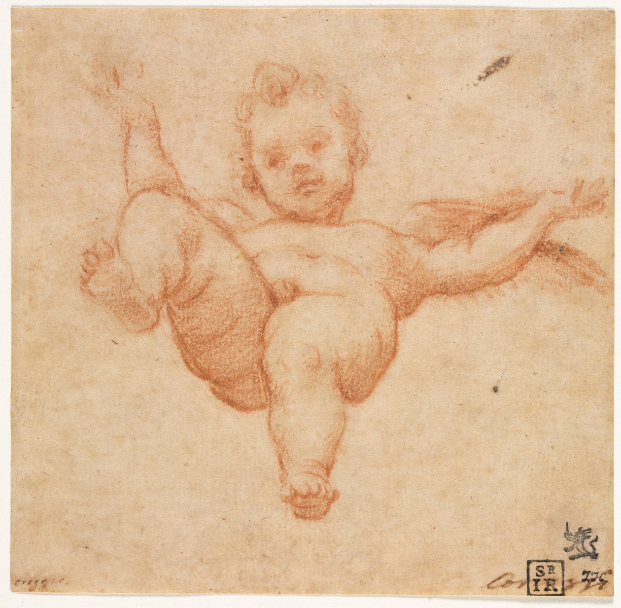 Fliegender Amor door Annibale Carracci
