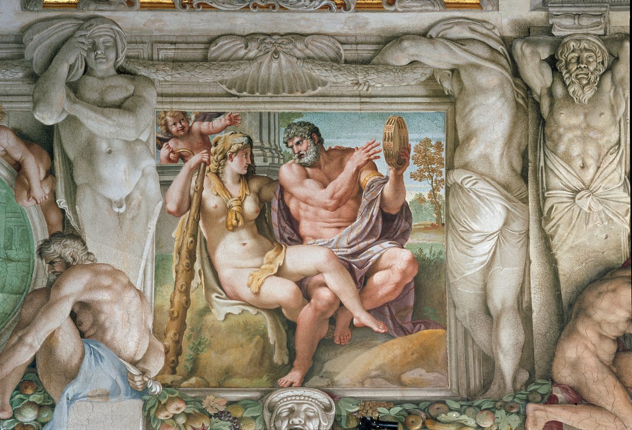 Herakles en Iole (Fresco) door Annibale Carracci
