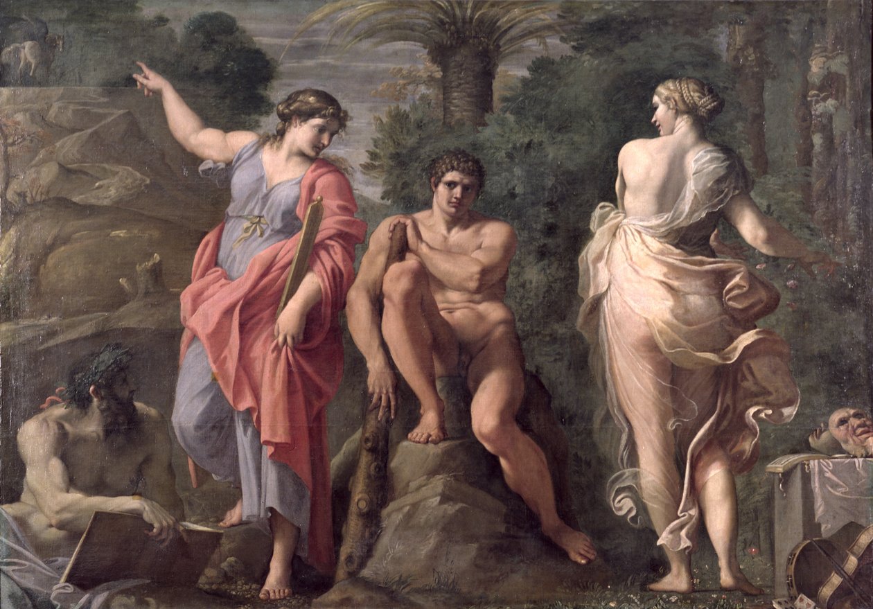 Hercules op de tweesprong door Annibale Carracci