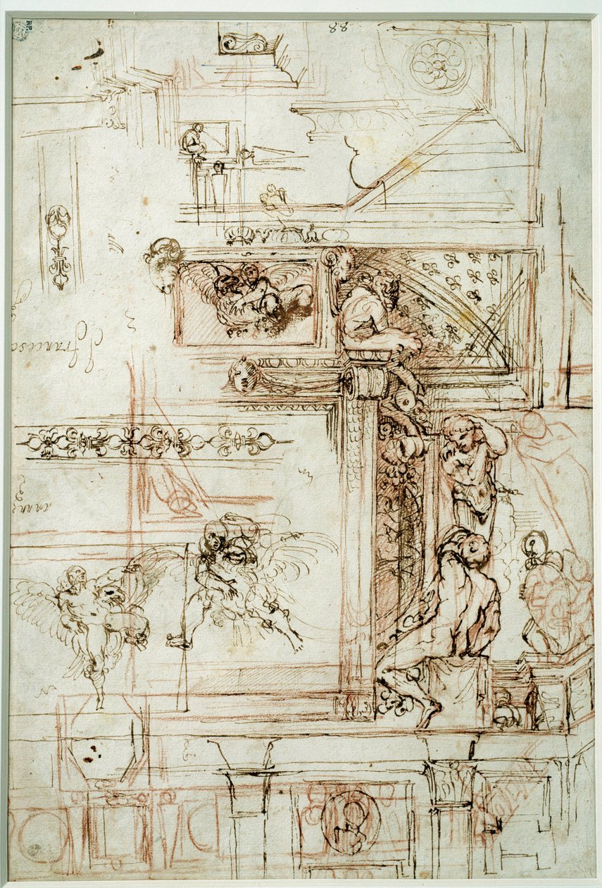 Project voor de Farnese galerij door Annibale Carracci